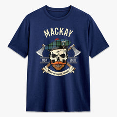 MacKay Ancient Tartan Crest 2D T-shirt - Alba Skull Style