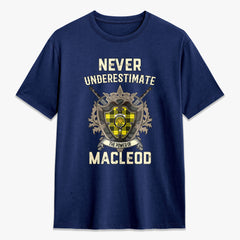 MacLeod of Lewis Modern Tartan Crest 2D T-shirt - Never Underestimate Style