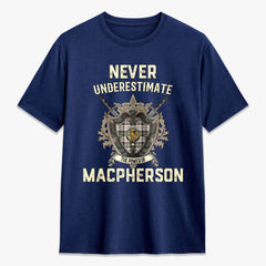 MacPherson Dress Ancient Tartan Crest 2D T-shirt - Never Underestimate Style