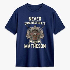 Matheson Ancient Tartan Crest 2D T-shirt - Never Underestimate Style