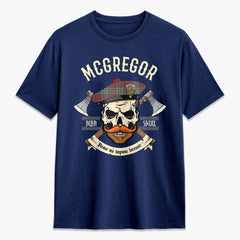 McGregor Hunting Ancient Tartan Crest 2D T-shirt - Alba Skull Style