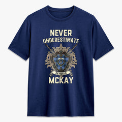 McKay Blue Tartan Crest 2D T-shirt - Never Underestimate Style