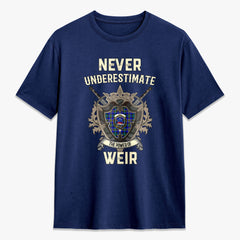 Weir Modern Tartan Crest 2D T-shirt - Never Underestimate Style