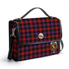 Broun Modern Tartan Crest Satchel Bag