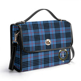 MacKay Blue Tartan Crest Satchel Bag