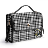 Scott Black & White Modern Tartan Crest Satchel Bag