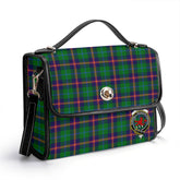 Young Modern Tartan Crest Satchel Bag