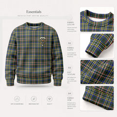 Scott Green Modern Tartan Crest Sweater