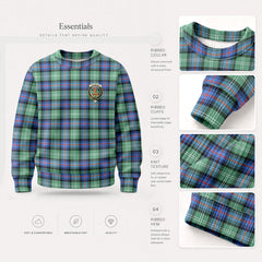 Sutherland Old Ancient Tartan Crest Sweater