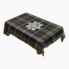 Black Watch Weathered Tartan Crest Tablecloth