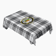 Douglas Grey Modern Tartan Crest Tablecloth