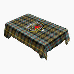Farquharson Weathered Tartan Crest Tablecloth