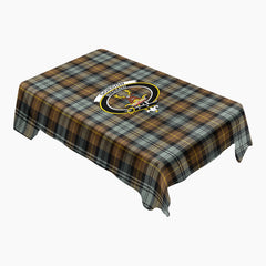 Gordon Weathered Tartan Crest Tablecloth