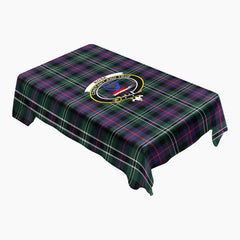 Rose Hunting Modern Tartan Crest Tablecloth