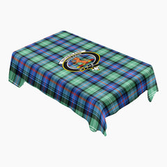 Sutherland Old Ancient Tartan Crest Tablecloth