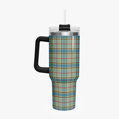 Balfour Blue Tartan Crest 40 oz Insulated Tumbler with Handle