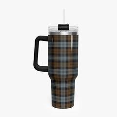 Black Watch Weathered Tartan Crest 40 oz Insulated Tumbler with Handle