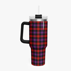 Brown Modern Tartan Crest 40 oz Insulated Tumbler with Handle