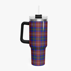 Chisholm Hunting Modern Tartan Crest 40 oz Insulated Tumbler with Handle
