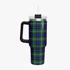 McDonald of the Isles Hunting Modern Tartan Crest 40 oz Insulated Tumbler with Handle