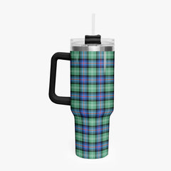 Sutherland Old Ancient Tartan Crest 40 oz Insulated Tumbler with Handle