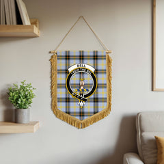 Bell of the Borders Tartan Crest Wall Hanging Banner - Wood Pole