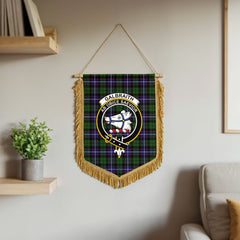 Galbraith Modern Tartan Crest Wall Hanging Banner - Wood Pole