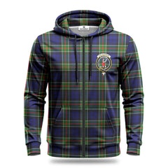 Colquhoun Modern Tartan Crest Hoodie