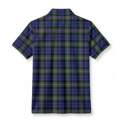 Baird Modern Tartan Crest Birdseye Mesh Polo Shirt