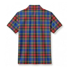 Beaton Modern Tartan Crest Birdseye Mesh Polo Shirt