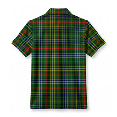 Bisset Tartan Crest Birdseye Mesh Polo Shirt
