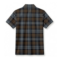 Black Watch Weathered Tartan Crest Birdseye Mesh Polo Shirt