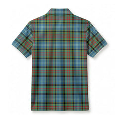 Brisbane Tartan Crest Birdseye Mesh Polo Shirt