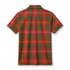 Bruce Modern Tartan Crest Birdseye Mesh Polo Shirt