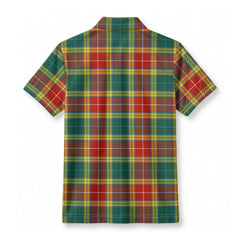 Buchanan Old Sett Tartan Crest Birdseye Mesh Polo Shirt