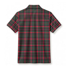 Cumming Hunting Modern Tartan Crest Birdseye Mesh Polo Shirt