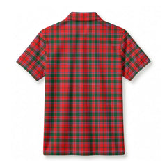 Dalziel Modern Tartan Crest Birdseye Mesh Polo Shirt