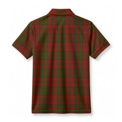 Drummond Clan Tartan Crest Birdseye Mesh Polo Shirt
