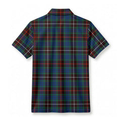 Fraser (of Lovat) Hunting Ancient Tartan Crest Birdseye Mesh Polo Shirt