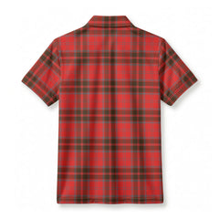 Grant Weathered Tartan Crest Birdseye Mesh Polo Shirt