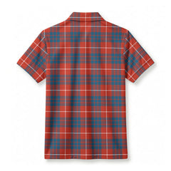 Hamilton Ancient Tartan Crest Birdseye Mesh Polo Shirt