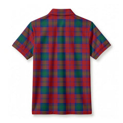 Lindsay Modern Tartan Crest Birdseye Mesh Polo Shirt
