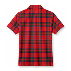 MacGillivray Modern Tartan Crest Birdseye Mesh Polo Shirt