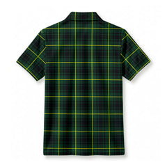 McArthur Modern Tartan Crest Birdseye Mesh Polo Shirt