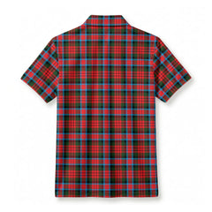 McDuff Modern Tartan Crest Birdseye Mesh Polo Shirt