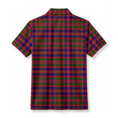 McIntyre Modern Tartan Crest Birdseye Mesh Polo Shirt