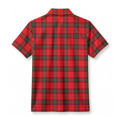 Seton Modern Tartan Crest Birdseye Mesh Polo Shirt