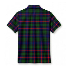 Urquhart Modern Tartan Crest Birdseye Mesh Polo Shirt