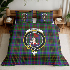 Brodie Hunting Modern Tartan Crest Bedding Set
