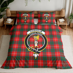 Chisholm Modern Tartan Crest Bedding Set